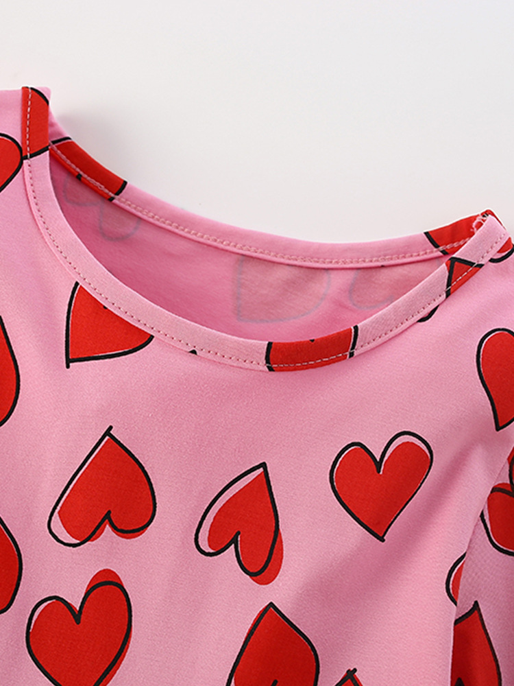 Malwee vestidos de niñas otoño y invierno nuevo estilo impresión de estilo occidental ropa infantil europea y americana de cuello redondo mangas largas falda para niños pequeños y medianos