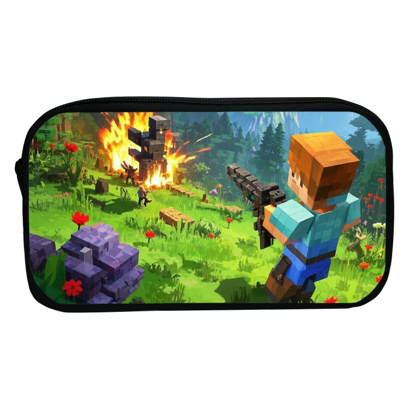 Новая печатная рюкзак-ручка для Minecraft мультфильм Minecraft канцелярская сумка школьный первоклассник детский хранение сумка