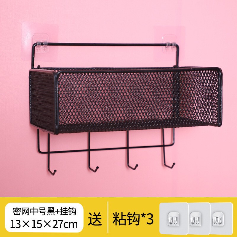 免打孔墙壁置物架卧室卫生间多功能浴室厨房挂篮学生宿舍收纳架子|undefined