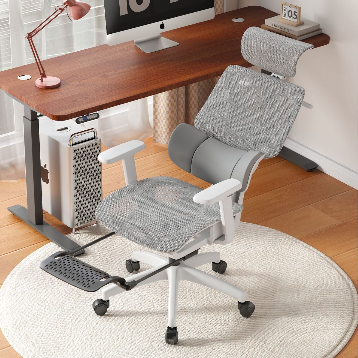 silla ergonómica, silla de computadora, silla de oficina doméstica, escritorio de estudio confortable, silla de respaldo de estudiante