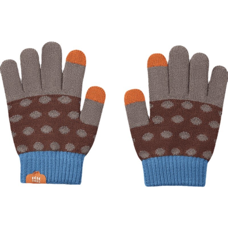 Kk árbol bebé guantes niños invierno cinco dedo pantalla táctil caliente Niños Niñas estudiantes de escuela primaria escritura especial Clase A