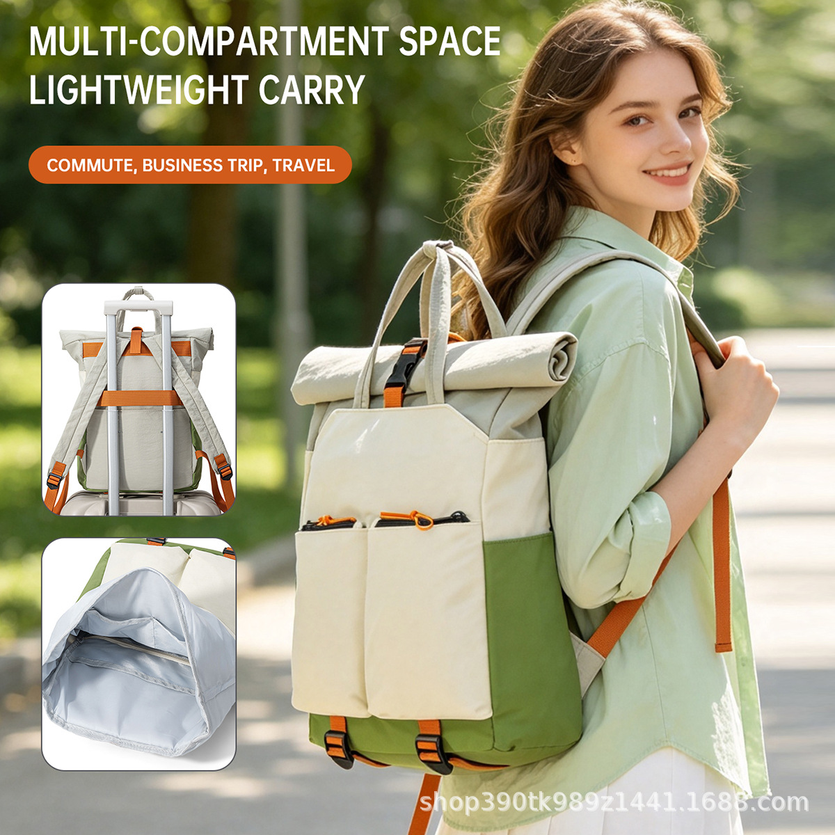 Trendy Waterproof and Durable Outdoor Backpack, Fashionable Casual Large-Capacity Hiking Backpack, Lightweight Student School Bag