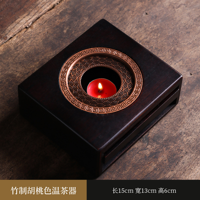 Nuevo Nogal caliente mesa de té calefacción calentador base vela hirviendo caliente té estufa Hotel hornear té