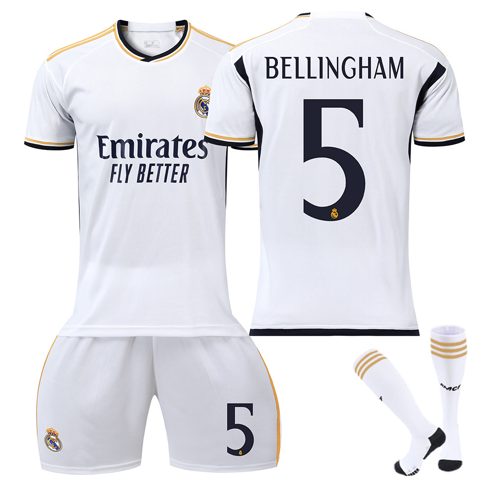 2324 Camiseta de fútbol del Real Madrid No. 7 Vinicius 5 Camiseta Belingham Mbappé 10 Modric Cross-border