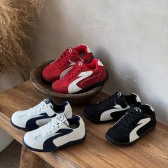 韩版儿童运动鞋男童赛车鞋百搭休闲鞋2025春秋复古女童软底德训鞋