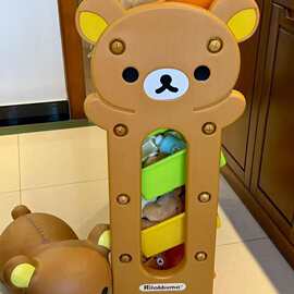 轻松熊置物架室内儿童玩具收纳架整理储物架落地婴幼儿园卡通储物