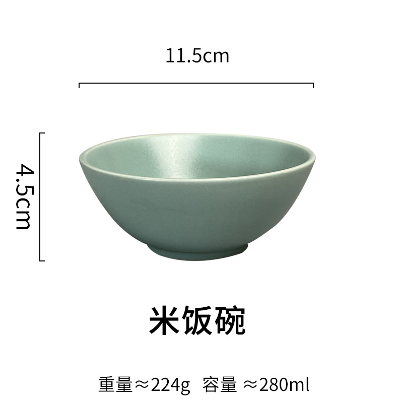 Moda creativa simple vajilla de cerámica traje al por mayor colorido restaurante occidental plato carne taza arroz tazón fideos