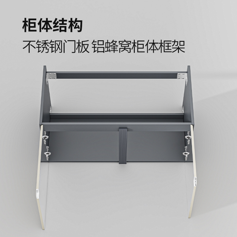 Acero inoxidable tipo pared colgante de acero inoxidable espacio de aluminio cerámico integral lavabo de baño de abeja a prueba de agua