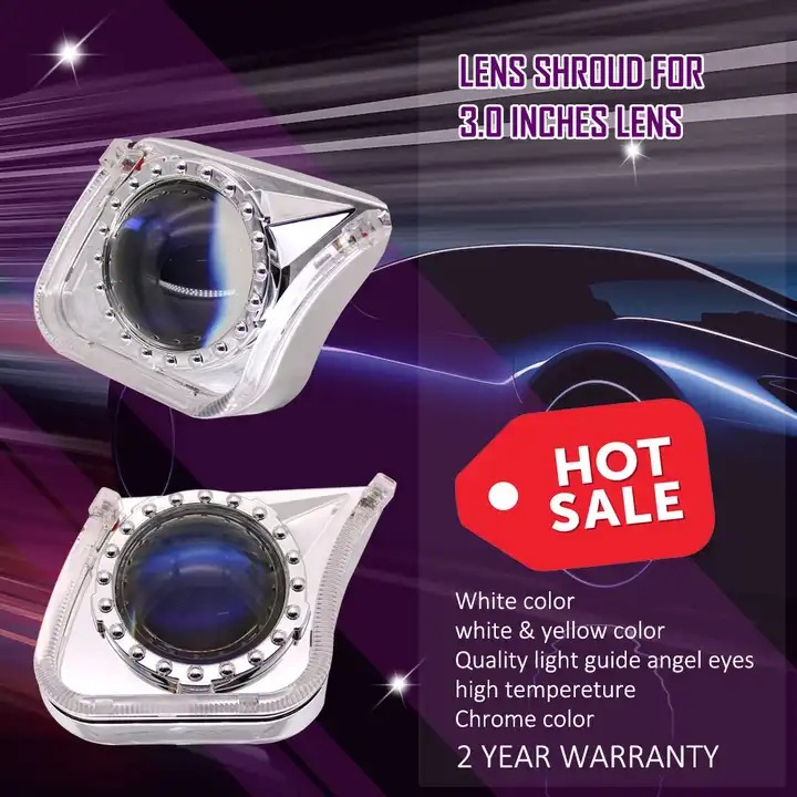 2,5 pulgadas oblicua U pantalla integrada tipo de guía de luz resalte universal luz diurna Ángel ojo cubierta decorativa universal