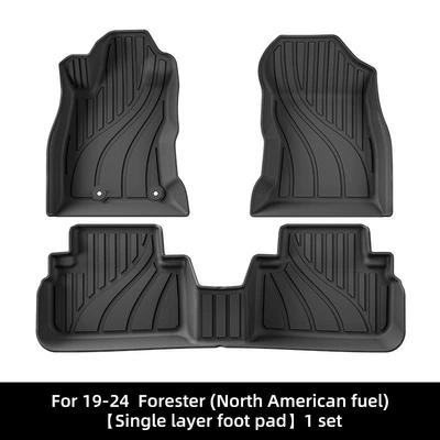 Suitable for 19-25 Subaru Forester Car Floor Mats Tpe Trunk Mats (Modelə uyğun ayaqaltı) - 19-24-subaru-forester-fuel-single-layer-floor-mats-north-americadomesticforeign