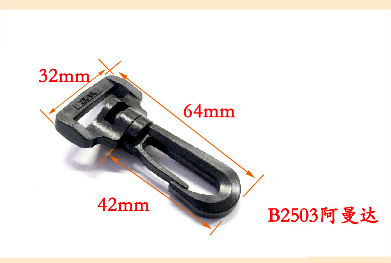 Fábrica de suministro directo de accesorios de maletas POM gancho de plástico rotativo gancho universal perro cinturón de cinturón de cinturón image 7