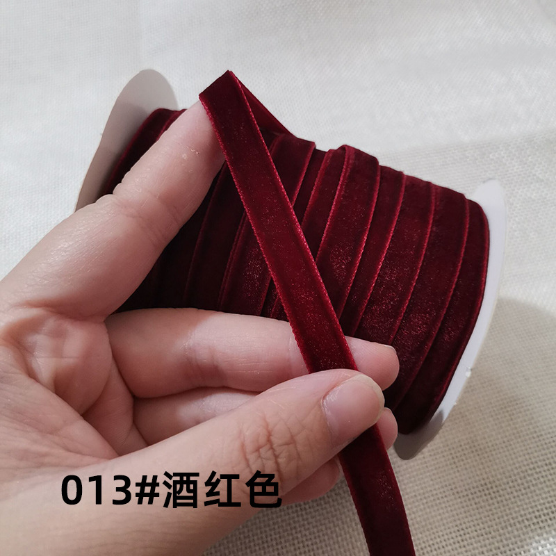 Nylon no elástico cinta de terciopelo de color cinta de terciopelo flocado cinta de tela cinta de lana arco ropa de bricolaje