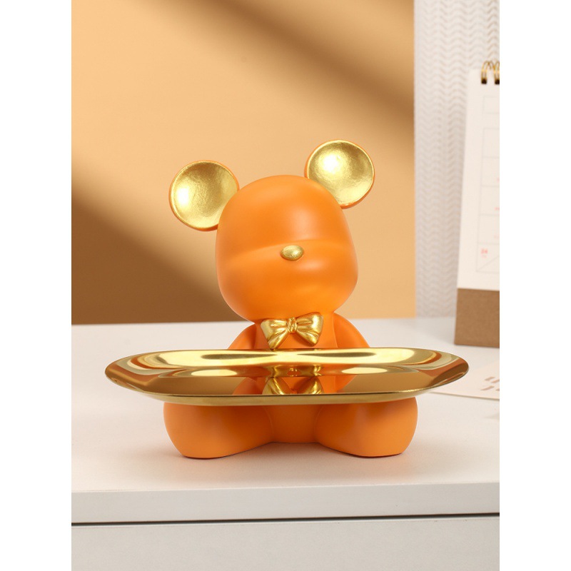 Crazy Bear Living Room Decor, Internet-Famous Entranceway Key Storage Tray in Instagram-Worthy Design—Perfect Housewarming Gift