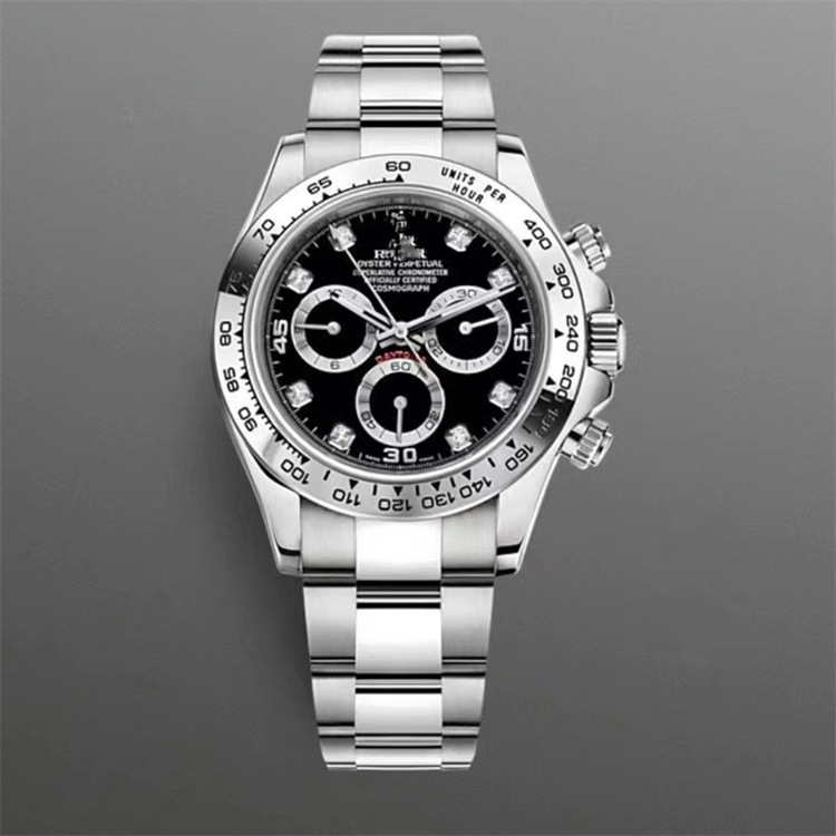 Laojiaditong transfronterizo toma un reloj mecánico de tres ojos y seis agujas para hombre, reloj multifuncional con cinturón de acero para hombre