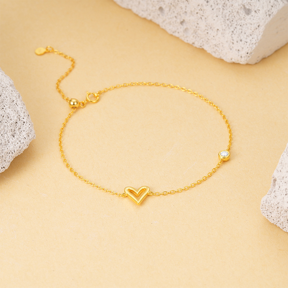 1 Piece Quantity Holiday, Travel, Daily Occasion 925 Sterling Silver Bracelets Elegant Simple Style Streetwear