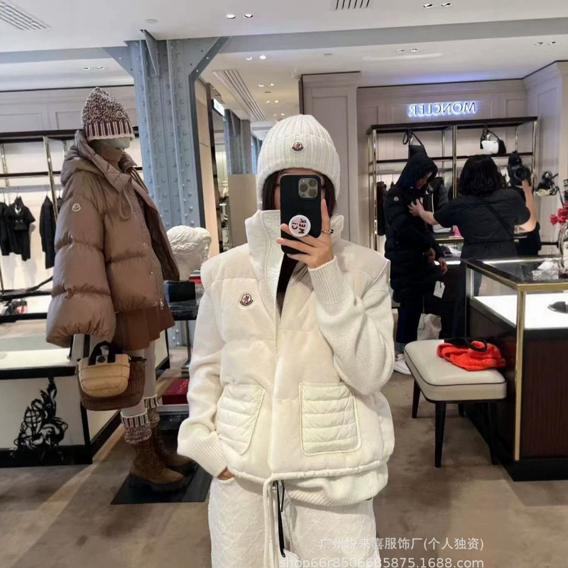 Mengjia Nanyou high-end export Korean version 26ss autumn and winter stand-up collar down vest for women