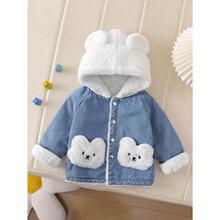 W 63757 Winter Kids Bear Denim Jacket ��ͯţ������