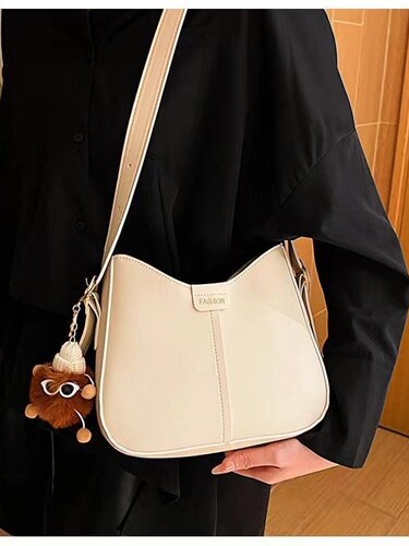 Saddle bag, women's armpit bag, one-shoulder crossbody bag, chanel style, high-end bag, all-matching soft leather bag, 1272