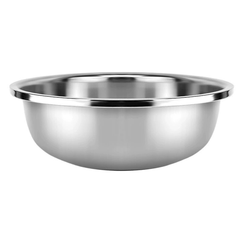 Thickened stainless steel basin, large basin, basin, wash basin, round basin, seasoning basin, boiled fish basin
