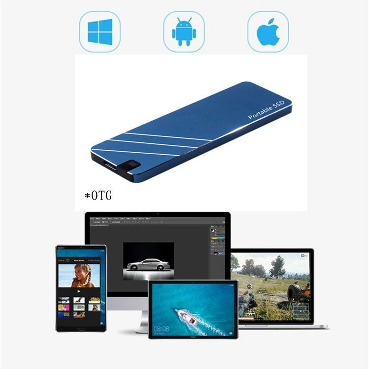 Cross -border SSD metal mobile hard disk 128T large capacity expansion 64T high -speed hard disk mobile solid external hard disk