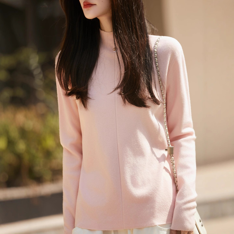 高级感时尚半高领显瘦超保暖内搭女秋冬新款亲肤舒适针织打底毛衣|undefined