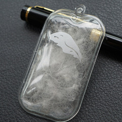 透明PVC充棉氣泡羽絨服吊牌異形絲印充氣羽絨包蠶繭標羽絨標批發