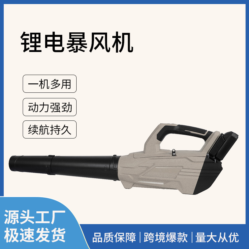 Household Handheld Rechargeable Lithium Battery Blower Super Large Air Volume Low Noise Hair Dryer Outdoor Dust Collector Wholesale