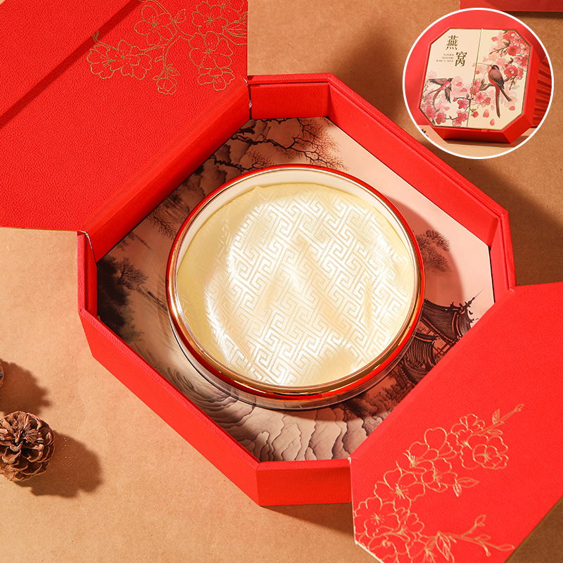 Caja de nido de pájaro, caja de regalo, caja de cartón, caja de regalo de doble puerta abierta, caja redonda, caja octogonal, bolsa de papel de 100 gramos