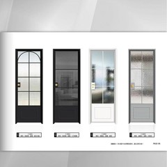 軽いフランスの黒いレトロなトイレのガラスの扉のチタンのマグネシウムの合金の銀の波紋のガラスの2025年の新型の家庭用