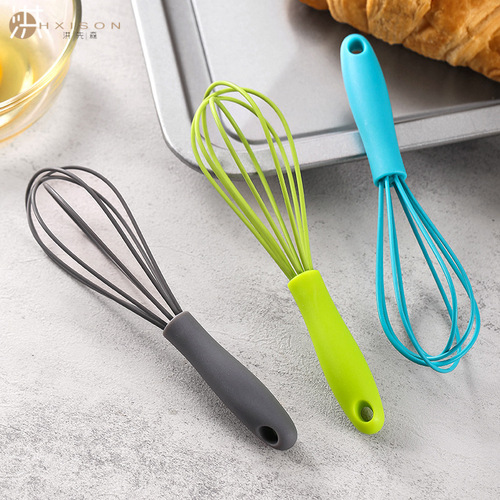 6-inch mini children's silicone egg beater household manual cream egg mixer kitchen baking tools color