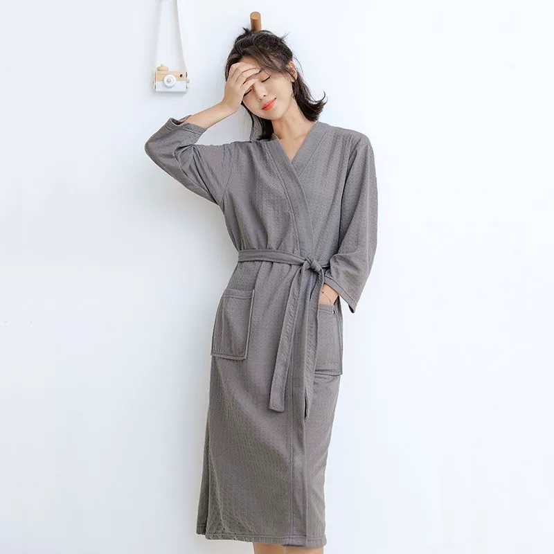 Long autumn thin bathrobe for beloved, summer pijama, plus size