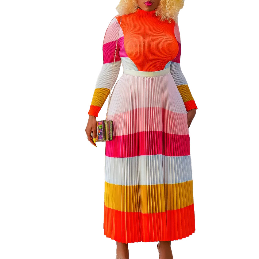 Daily Women's Elegant Abstract Color Block Spandex Polyester Skirt Sets Skirt Sets display picture 44