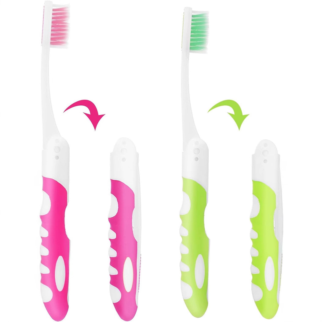 국경 간 여행 칫솔 세트 휴대용 소프트 브러시 접이식 칫솔 벌크 보관 칫솔 캠핑 하이킹