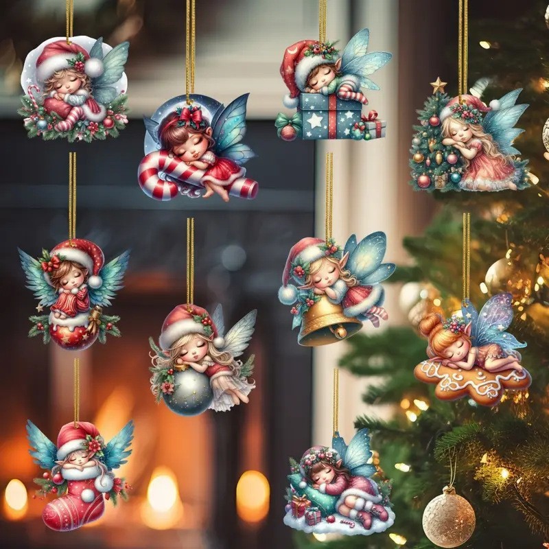 クロスボーダー新しいクリスマスツリーディッカイアント装飾品ディカイアントクリスマス木製吊り下げ装飾品クリスマスパーティーの装飾|undefined