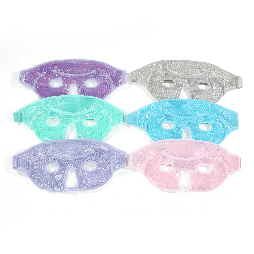Máscara Facial de Gel para Compresas Frías y Calientes PVC y Terciopelo para aliviar fatiga facial