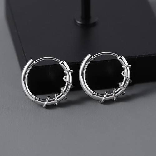Men's trendy personality men's ins simple European and American lines trendy men's earrings men's earrings simple and versatile earrings