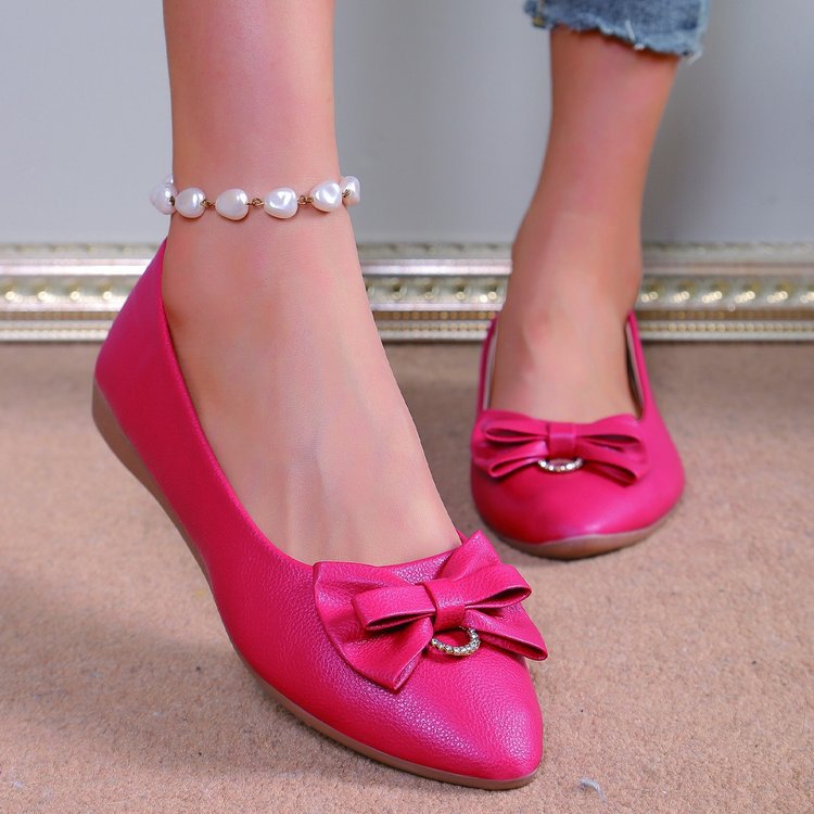 Plus-size Casual Women's Shoes 2024 Spring New Fashion European And American Pointed-toe Flat Slip-on Loafers_vogvips.com