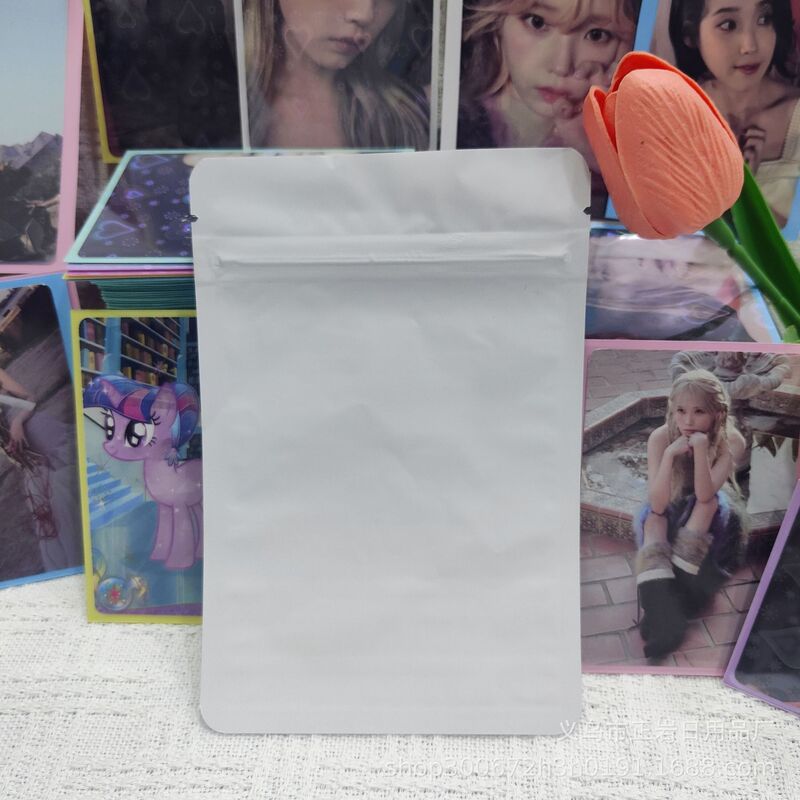 爆米花卡膜20丝超透小卡卡膜卡套58x89mm专辑保护套膜平封口卡膜|undefined