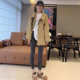 风衣外套女春秋新款2025爆款流行韩版小个子卡其色休闲中长款上衣