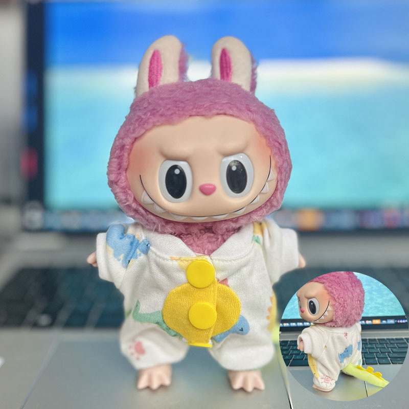 노란색 버클 결합 작은 공룡 세트