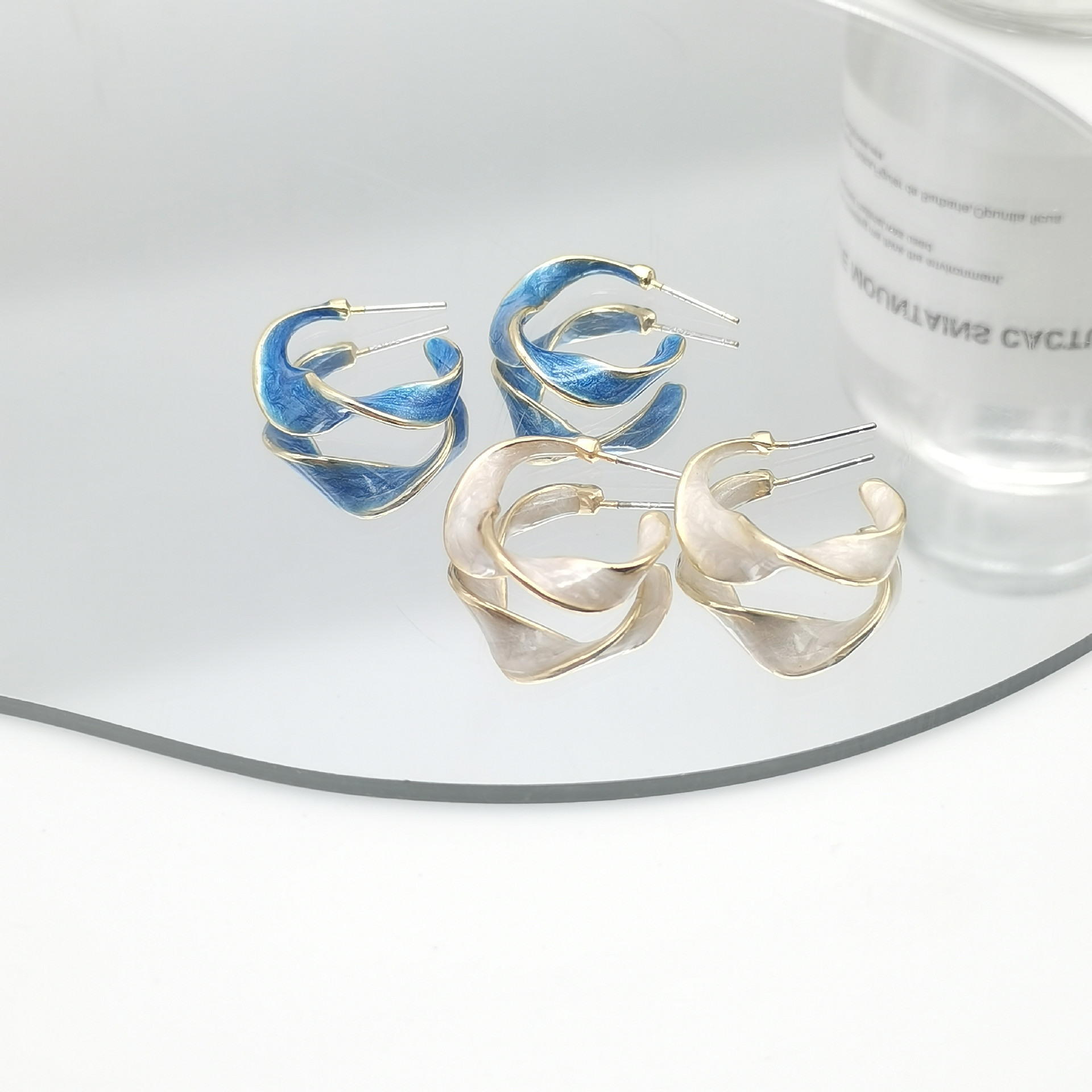 1 Pair Fashion C Shape Alloy Womenu0027S Ear Studs