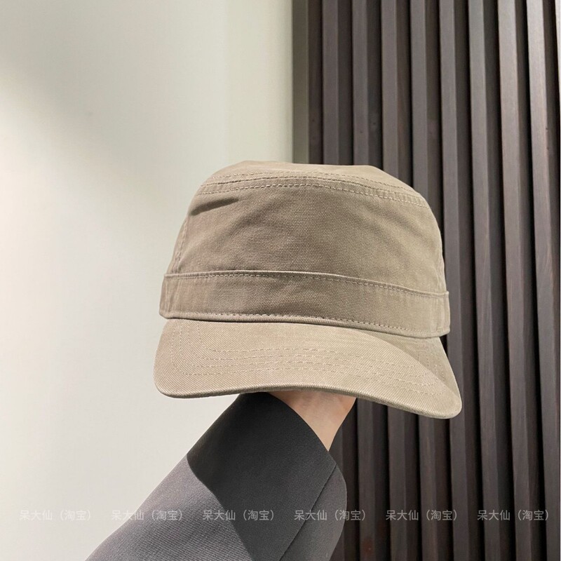 Versatile Navy Cap, Classic Korean Style Casual Flat-Top Cap, Japanese Style Sun Hat That Makes the Face Look Smaller Versatile Navy Cap, Classic Korean Style Casual Flat-Top Cap, Japanese Style Sun Hat That Makes the Face Look Smaller