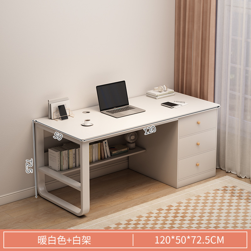 Mesa de escritorio, estante de libros para estudiantes de escuela secundaria, escritorio de escritorio simple para estudiantes de escuela secundaria, escritorio de computadora de estudio con cajón