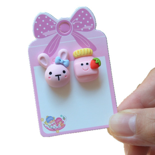 Cute Animal Rainbow Heart Shape Plastic Stoving Varnish Kid's Ear Clips 1 Pair display picture 41