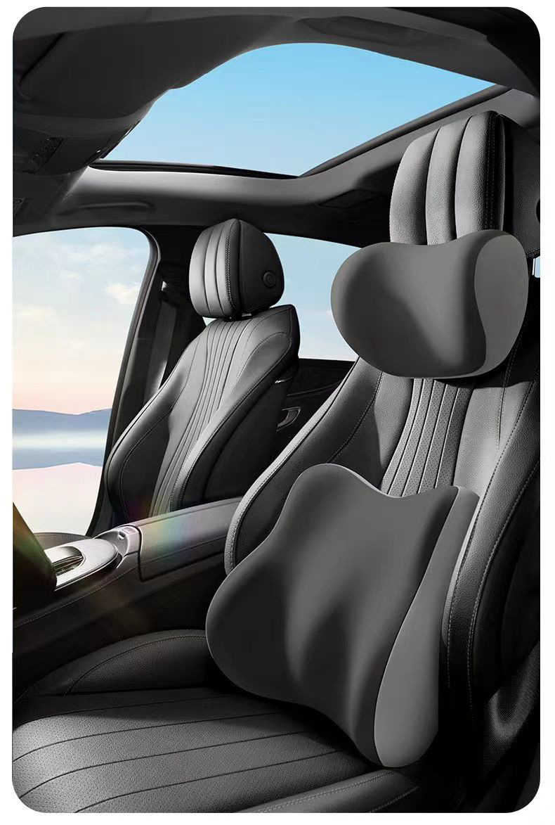 Foreign Trade Unbranded Car Lumbar Support with Logo Printing, Driver's Headrest, Lumbar Backrest, Office Lumbar Cushion, Wholesale