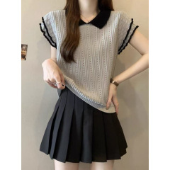 2025 夏授乳服ホットママスタイル産後着用授乳服ニットアイスシルク小さなフライングスリーブ V ネック Tシャツ