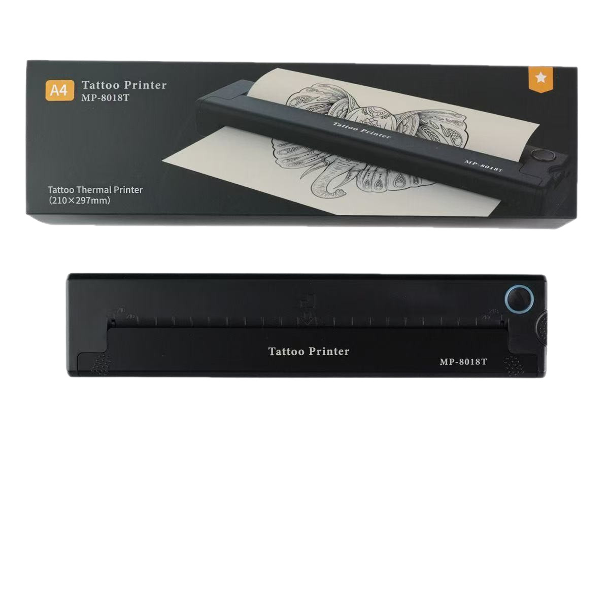 Tattoo Thermal Printer MP-8018T Portable A4 Wireless Bluetooth Office 5