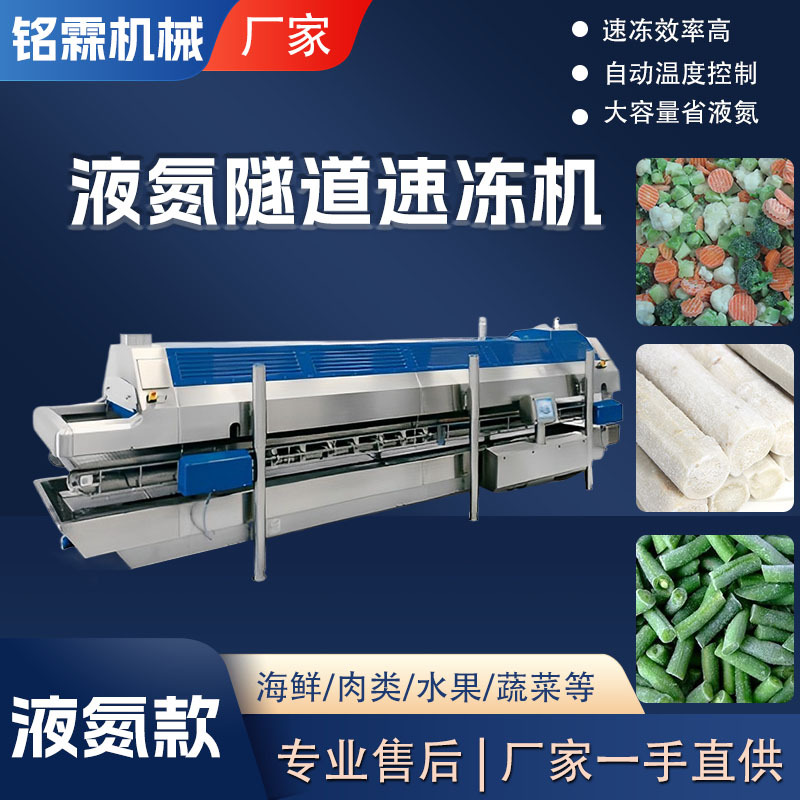 供应全自动果蔬速冻机 不锈钢液氮隧道式速冻机 甘蔗速冻机设备