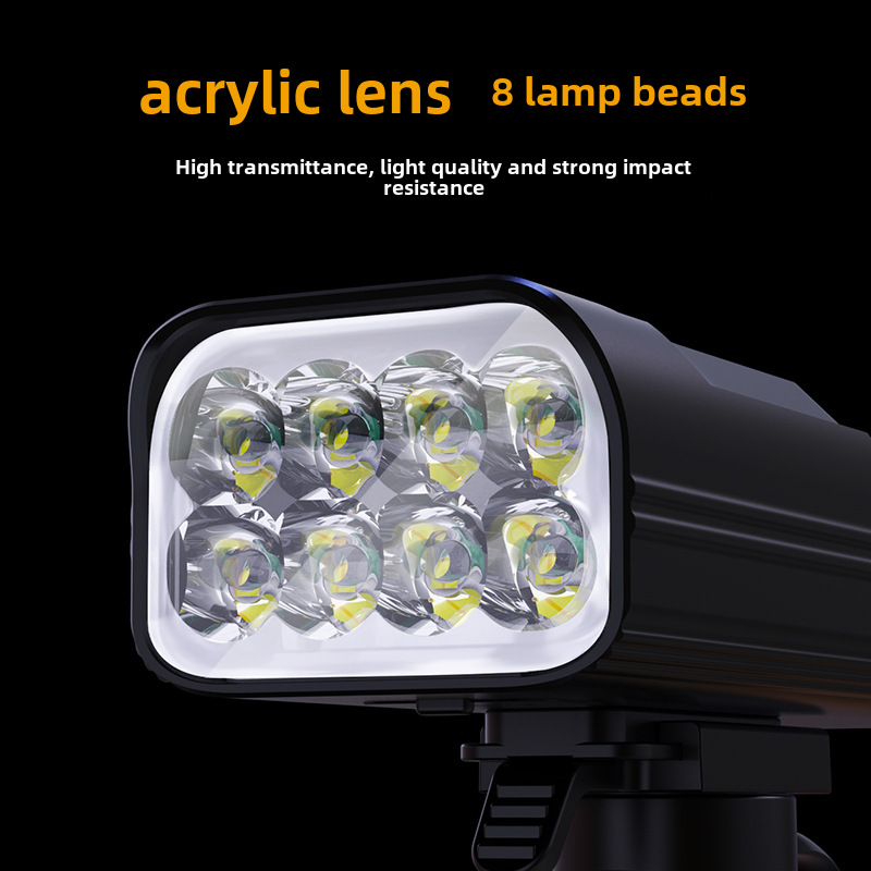 Φως ποδηλάτου GTR60 Φόρτιση προβολέα Ισχυρό φως Φακός Εξοπλισμός ποδηλασίας Αξεσουάρ νυχτερινής ποδηλασίας Φως ποδηλάτου βουνού_voghion.com