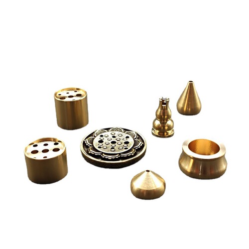 Home Pure Copper Small Gourd Incense Holder Base Incense Accessories Nine-Hole Cane Incense Indoor Coiled Incense Sandalwood Aroma Wholesale